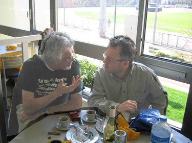 Geoff and Bertrand at lunch